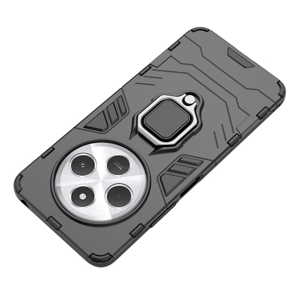 SKALO Xiaomi Redmi 14C Armor Hybrid Metallring skal - Svart Svart