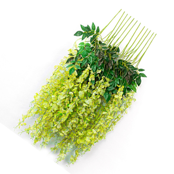 Simulerad 6 blad Wisteria Dekoration Silke Blomma Artificiell