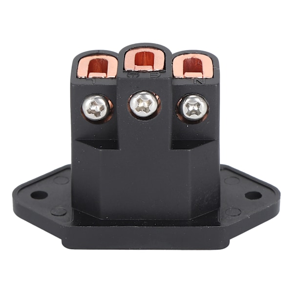 Monosaudio IEC-kontakt Ändstycke Ren Koppar Strömkabel Kontaktuttag 100‑250VSvart IB70 (C)