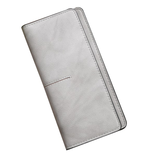 Smal tunn läder plånbok för kvinnor RFID-blockerande kreditkortshållare