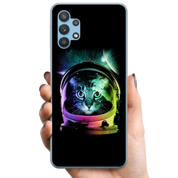 Samsung Galaxy A32 5G TPU Mobilskal Space Cat