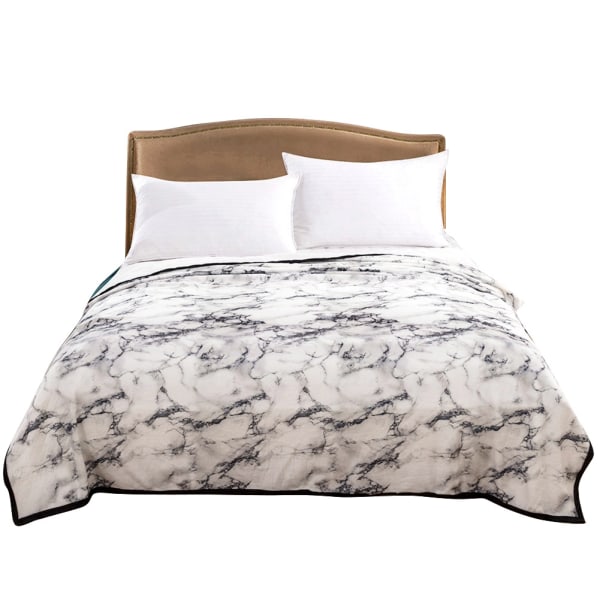 Modern Mjuk polyester Kast Marmorering Utskrift Filt Sängkläder