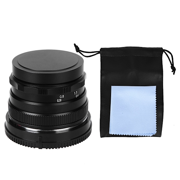 NEWYI 35MM F1.6 för M4/3-fattning Stor Bländare Objektiv för GH3/GH4/Olympus E‑M5 Mark II Kamerahus