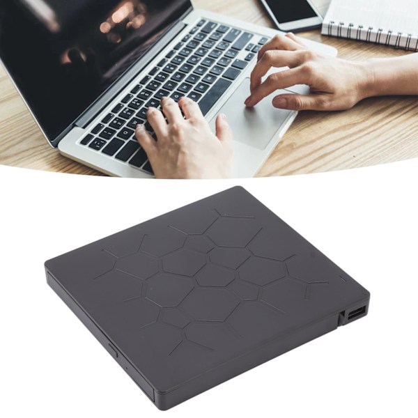6 i 1 Extern DVD-enhet, Felkorrigering Anti-halk Optisk Enhet med USB 3.0 och TYPE C-gränssnitt för Bärbara Datorer Stationära Datorer Allt-i-ett-datorer