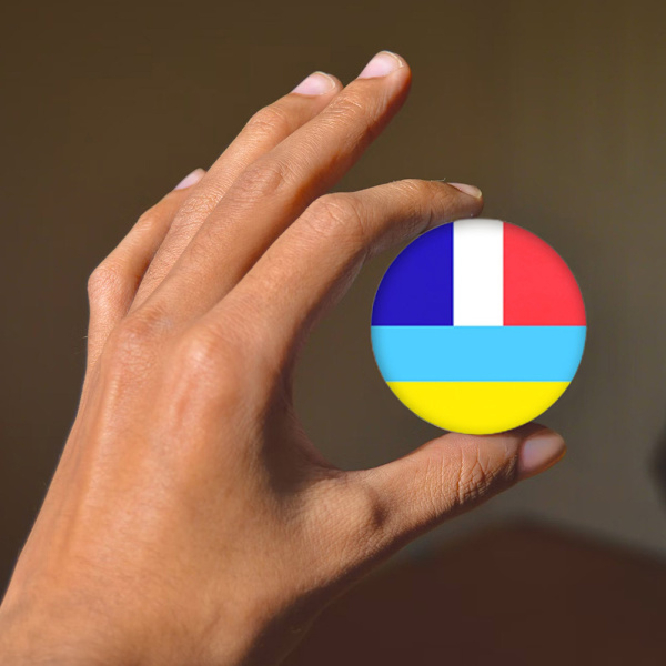 10 st Ukrainska flaggans knappnålar för kläder
