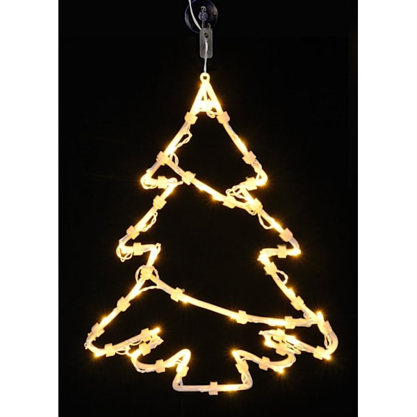 Fensterbild Weihnachtsbaum 35 LED - Fensterdeko mit Timer -