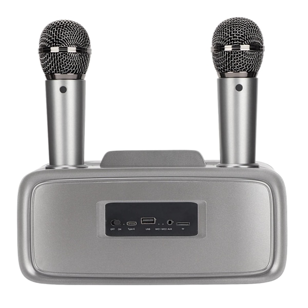 Kompakt Portabelt PA-system, Silver Svart Rikt Gränssnitt Med Bluetooth-läge U Disk Uppspelning För Karaoke Bröllopsfest Undervisning Föreläsning
