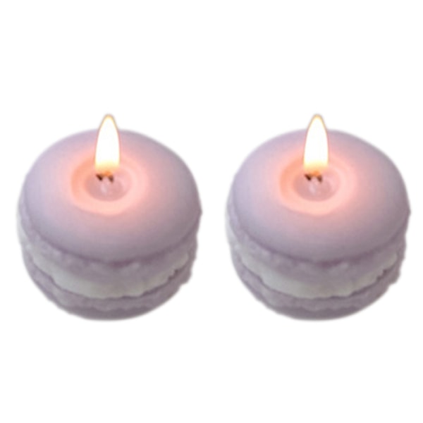 2 parfymerade födelsedagspresenter som simulerar vackra Makaron-ljus