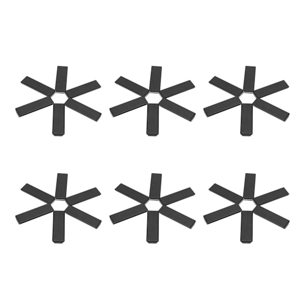6PCS Värmeisolerande dyna för varm gryta, hopfällbar ABS ihålig design, varm