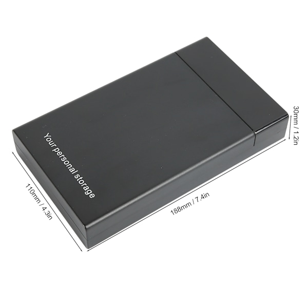 USB3.0 till SATA HDD-kabinett för 3,5-tums 2,5-tums SATA SSD HDD med 12V UASP-strömadapter Stöder upp till 10TB 6Gbps HDD-kabinett EU-kontakt