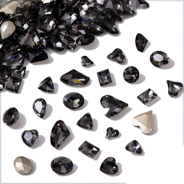 120st Black Crystal Rhinestones för Nail Crystal Diamond för