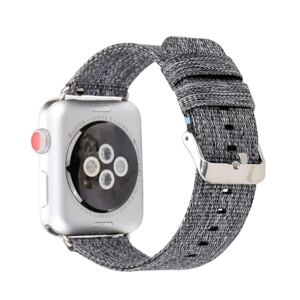 Apple Watch Series 5 40 mm klockarmband i nylon - Grå Silvergrå