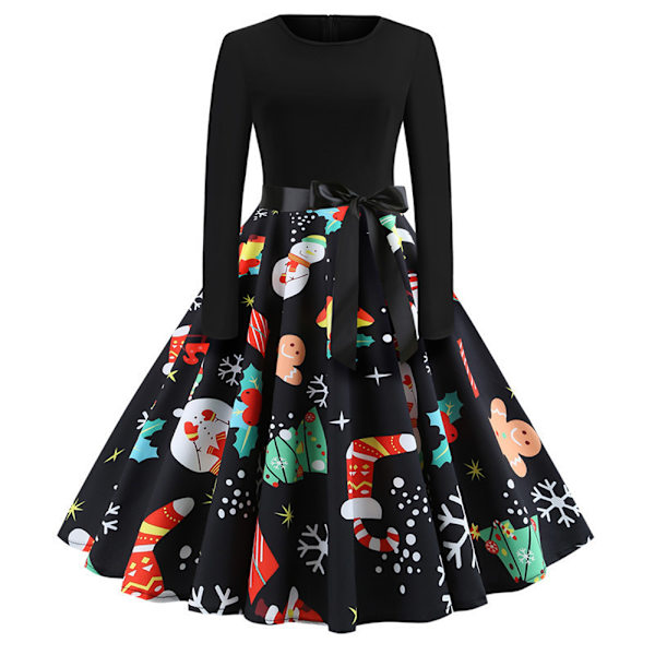 Women's Vintage Christmas Dress Cocktail Party Dress Holiday