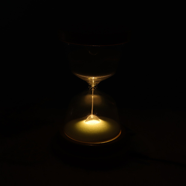 2 i 1  Nyhet 15Minuters Timglas Sand Timer LED Nattlampa