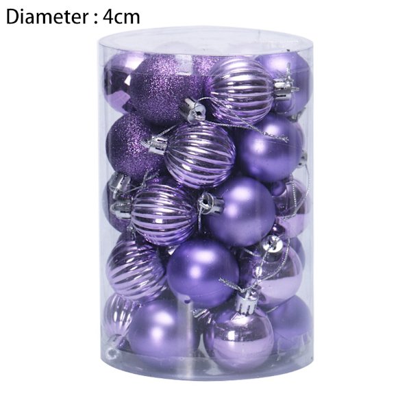 34 Pieces 4cm Shatterproof Christmas Ball Ornaments for Xtmas