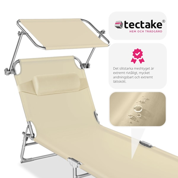 tectake Solsäng Chloé Beige