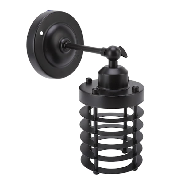 Vintage vägglampa svart E27 bas vintage rustik stil hållbar metall enkel installation rustik vägglampa 85 till 250V