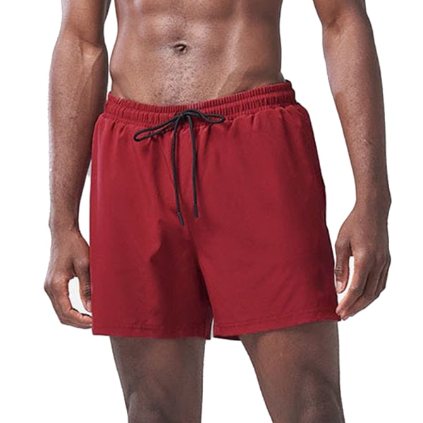 Röda shorts Fitness löpträningsbyxor snabbtorkande shorts