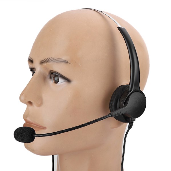 Kontorsheadset Binaural Hörlurar med Mikrofon för Telefon Fasttelefon