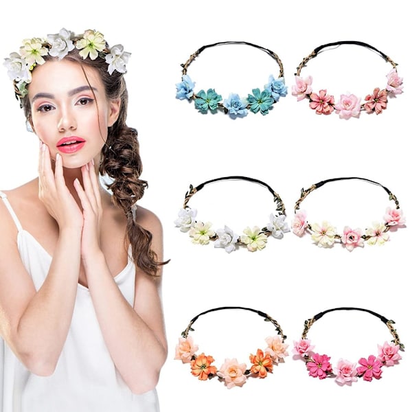 Flower Wreath Hair, Pack of 6 Flower Wreath Hair Wedding Bridal