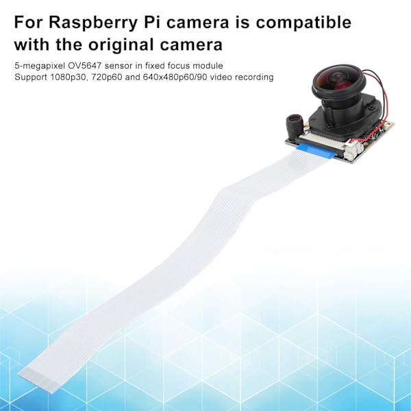 Kameramodul RPI Kamera IR CUT &#8209;175° för Raspberry Pi med Ljuskänsligt Infrarött Ljus