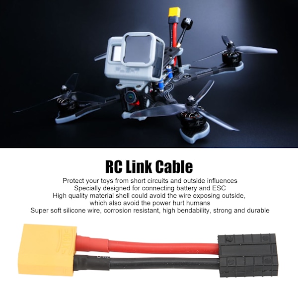 LiPo Batterikontakt för RC UAV, Hane Xt90 Adapterkablar med Lågt Motstånd Silikonkabel, Ger Maximal Effektivitet och Hållbarhet för Din