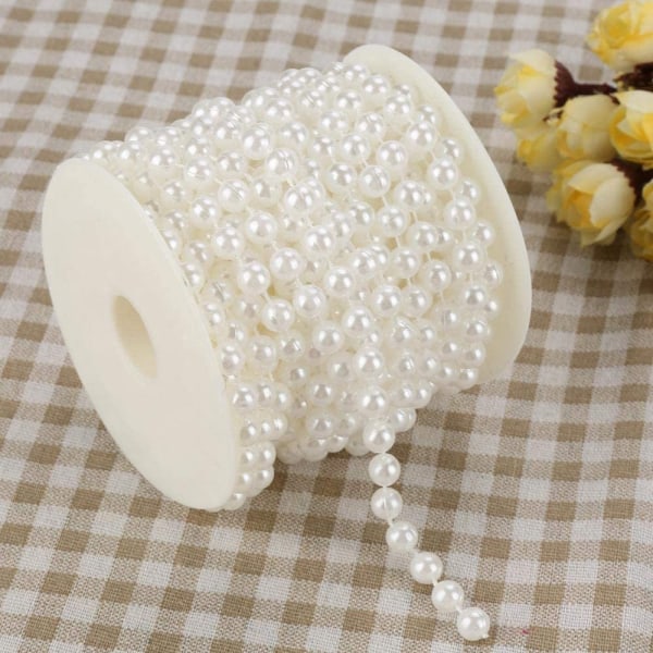Craft String Pearls, Faux Pearl Garland Spool Roll Strand