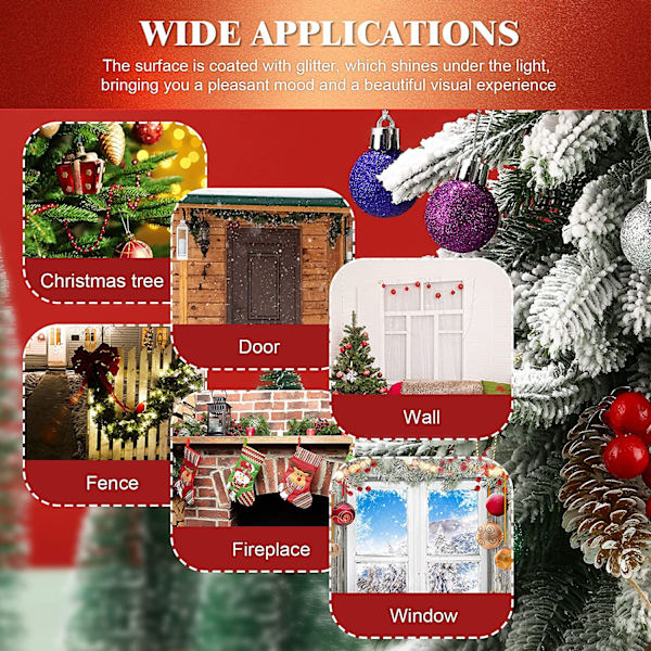 Christmas Ball Ornaments Set Decorative Baubles Pendants with