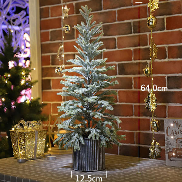 Flocking artificial Christmas tree, desktop cedar Christmas