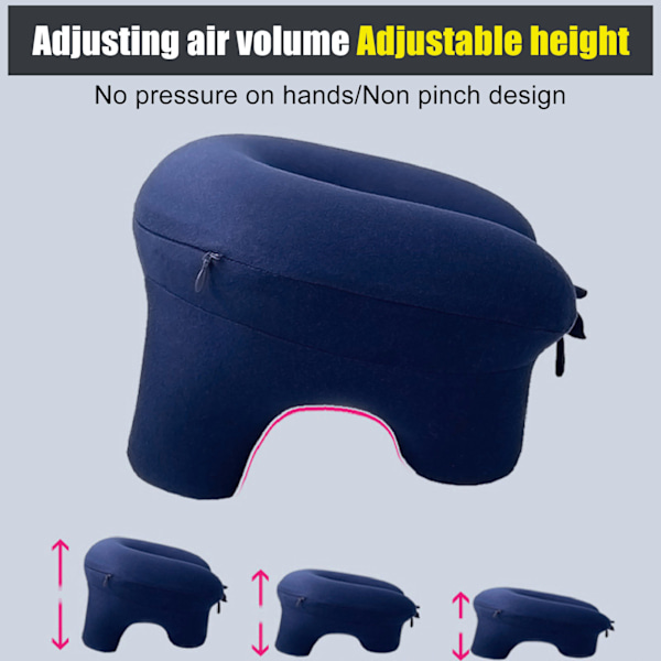 Dreamscape Resekudde, Ergonomiskt Nackstöd i Memory Foam, Mjukt Tvättbart Överdrag i Mjölksilke, Uppblåsbar Design för Hygien, Inkluderar Ögonmask för Avskildhet