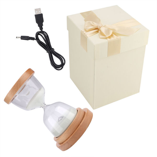 2 i 1  Nyhet 15Minuters Timglas Sand Timer LED Nattlampa