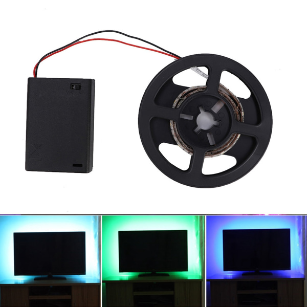 5V 1m batteridriven LED-remsa ljusband lampa för TV
