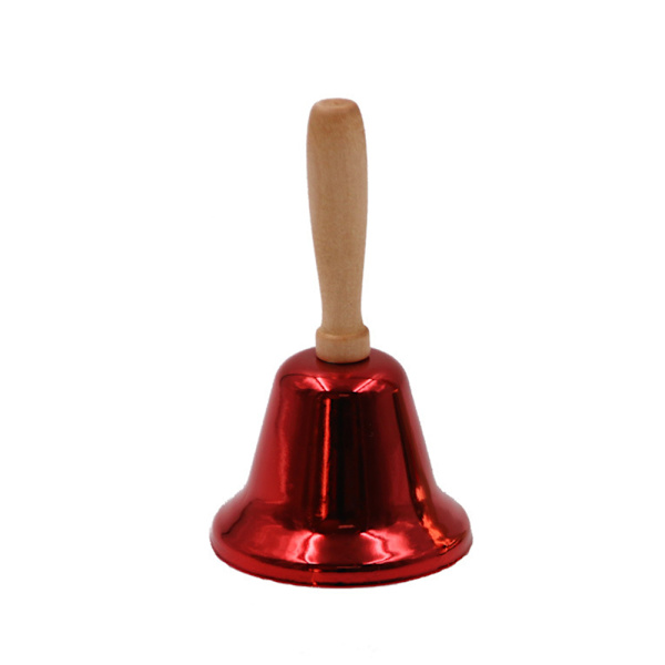 Super Loud Solid Hand Call Bell Wooden Handle Christmas Hand