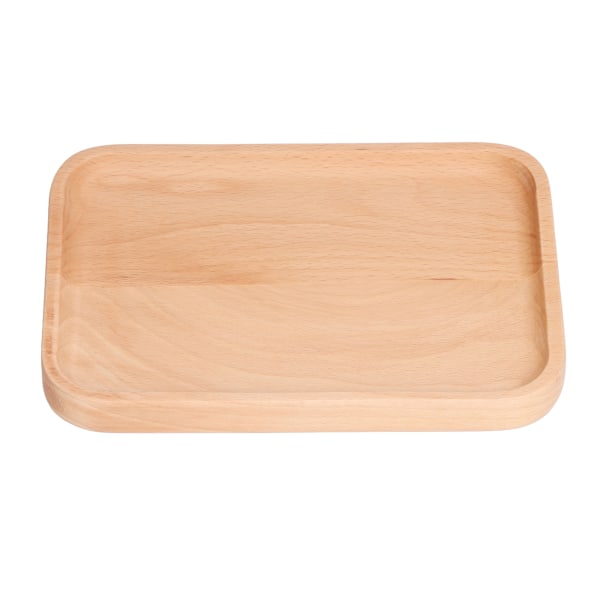 Trärektangulär serveringsbricka middag dryck mat snacks fat