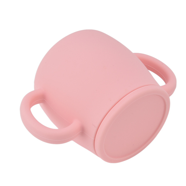 280 ml Baby Träning Kopp med Lock Bärbar Barn Silikon Kopp