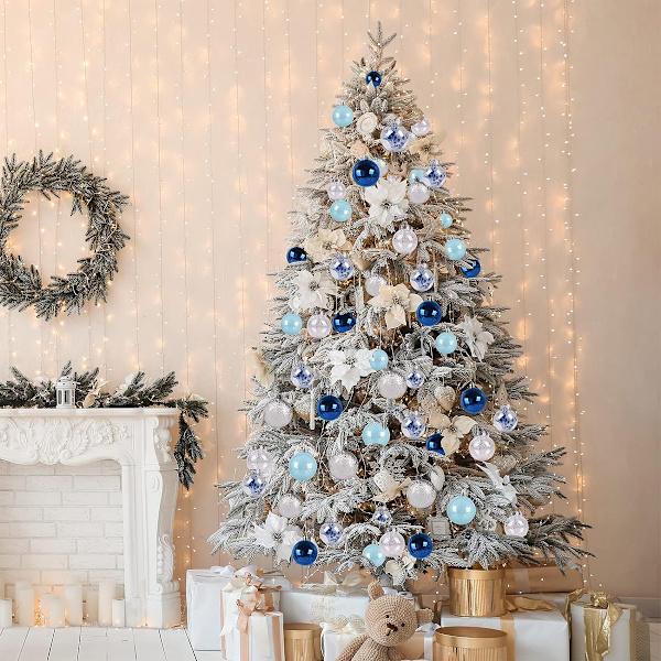 30pcs Christmas Ball Ornaments Set for Xmas Tree 60MM/2.36"