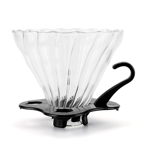 Värmebeständig glaskaffehäll med droppfilter
