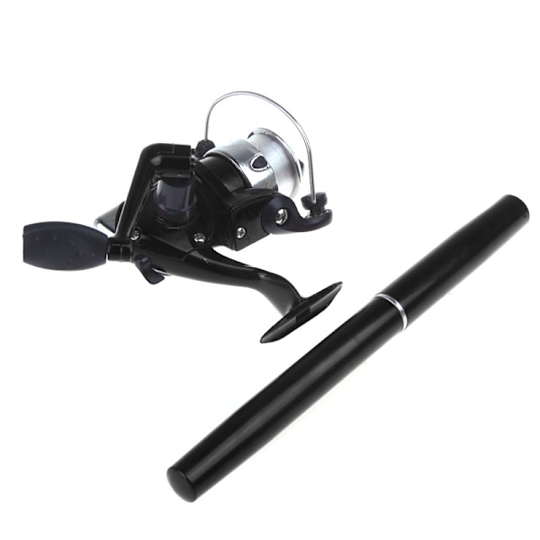 Mini Aluminium Fickpenna Fiskespö + Rulle Lila