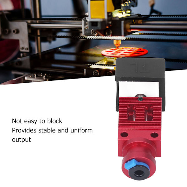 Extruder Hotend Kit Aluminiumlegering Mässing Extruder Hotend för Ender 3 S PRO 3D-skrivare Röd