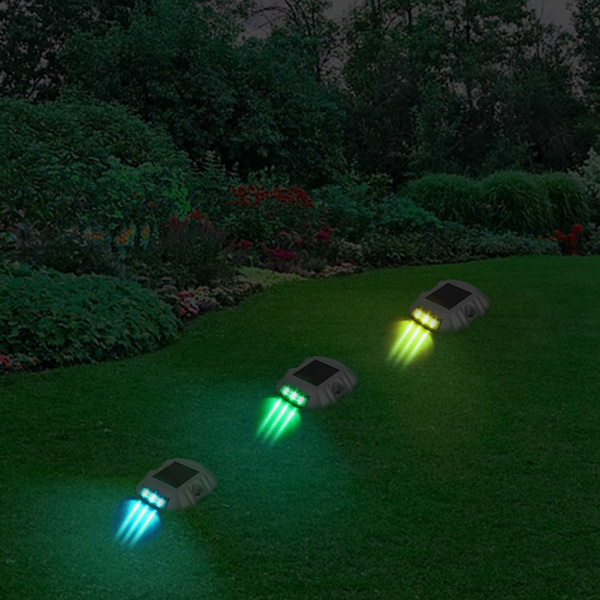 Solcellsladdad LED-vägstuds i gjuten aluminium, vattentät