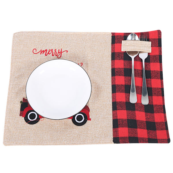 Cartoon Placemat Linnedukning Mat Jul Dekorationer