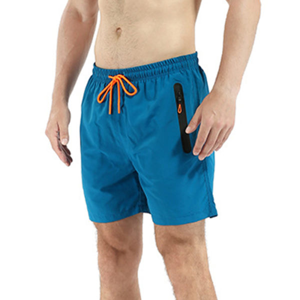 Blå shorts Vattentät ficka med dragkedja Surfbyxor för män