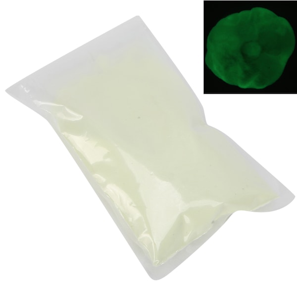 Nagelkonst DIY Självlysande Pulver Dekoration Kroppsmålning Ljust Självlysande Pulver 100g Gul-Grön