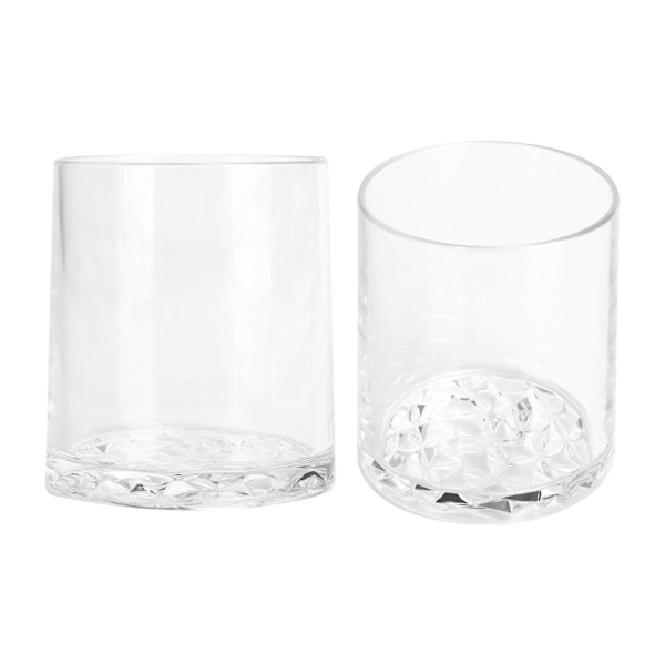 300 ml akrylvinglas med diamantformad botten för juice och mjölkte
