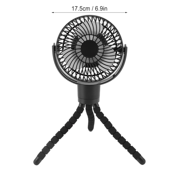Stark Vind Barnvagn Fläkt, Portabel Med Oscillerande Funktion Och Flexibelt Stativ För 360° Rotation, Lågt Ljud &amp; Mångsidig För Alla Dina