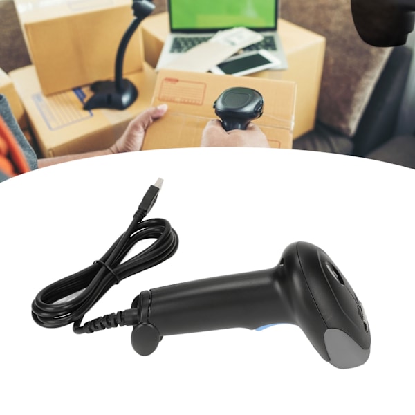 Streckkodsläsare USB Generell Global Bildöverföring IP54 Dammtät Vattentät Ergonomisk QR-streckkodsläsare
