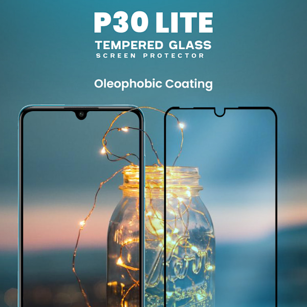 Huawei P30 Lite - Härdat glas 9H – 3D Super kvalitet