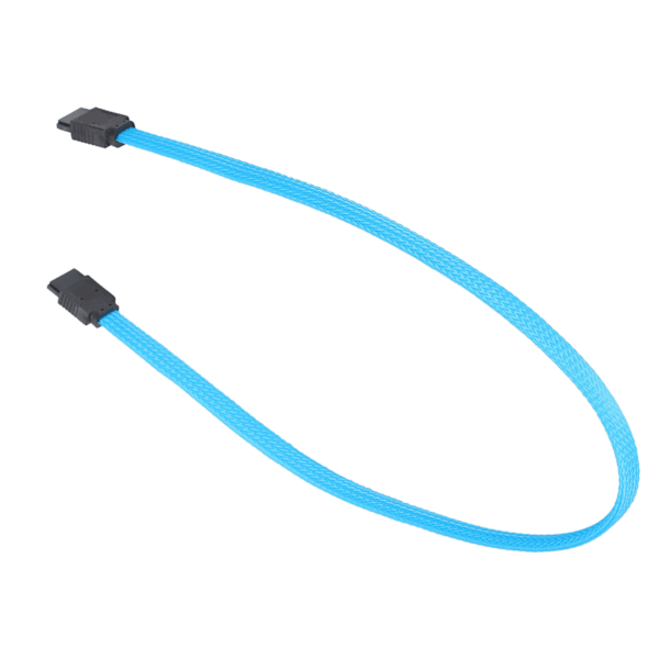 SATA-kabel SATA3.0 SSD 8-stifts dataöverföring 6Gbps 7P med clips Färg Nätverkskabel Tillbehör Blå (Rakt Huvud)