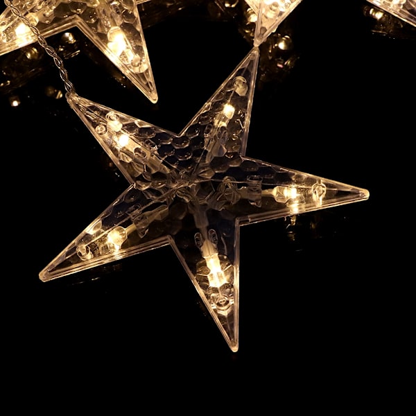 2 x 1,5 m LED-fönstergardin ljusslingor för sovrum trädgårdsfest jul festival EU