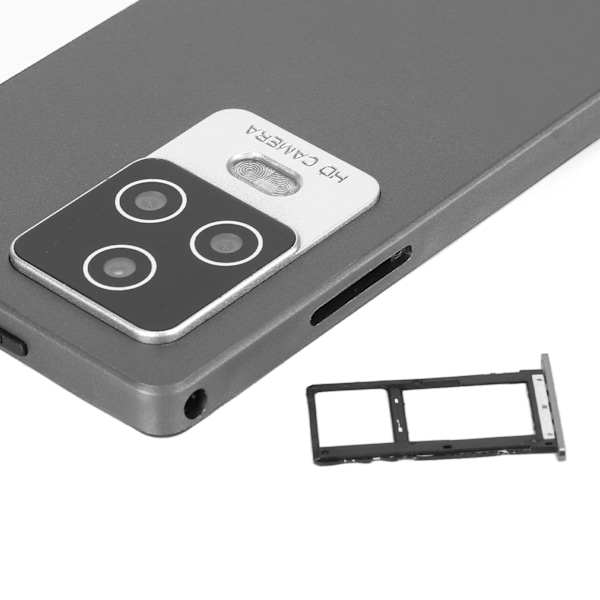 2 i 1 Tablet 10,1 Tum med Tangentbord 8-Kärnig CPU 8GB 256GB 5G WIFI 4G Samtal FHD Tablet för Android 12 100‑240V Silver EU-kontakt